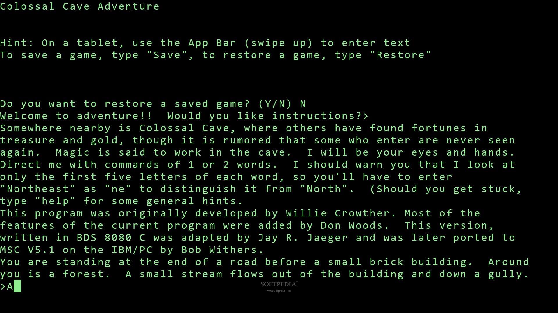 linux colossal cave adventure